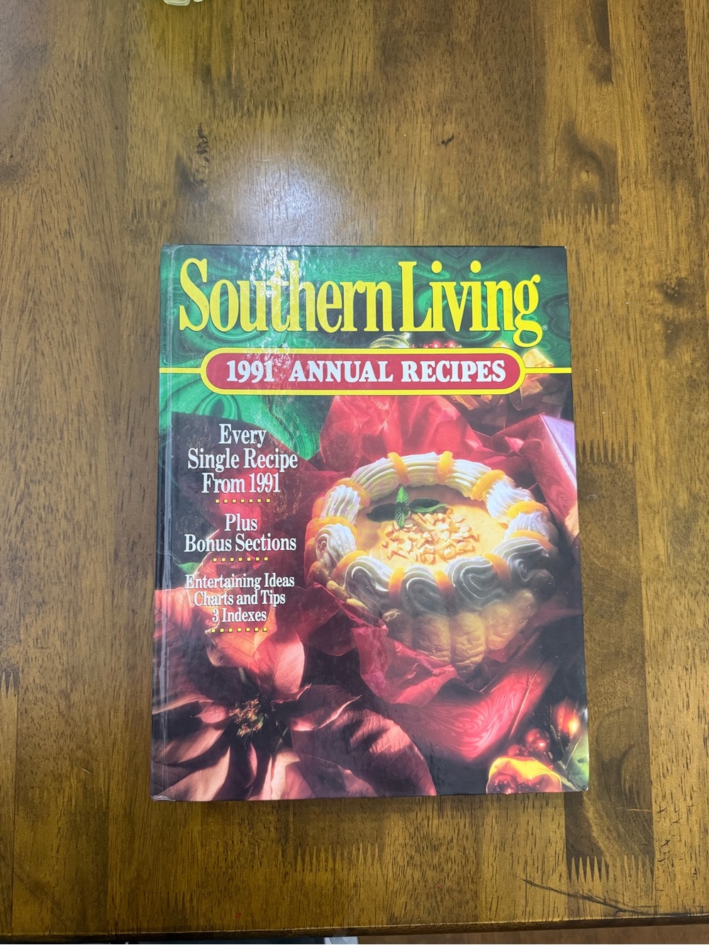Southern Living Cookbook with Green and Red Illustrated Cover